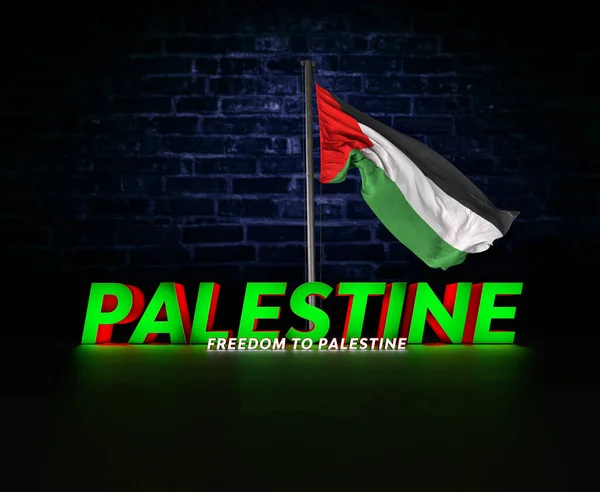 Bandiera Della Palestina Gerusalemme Palestina Immagine — Foto Stock