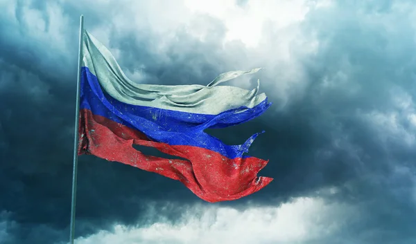 Russland Flagge Russland Russische Föderation — Stockfoto