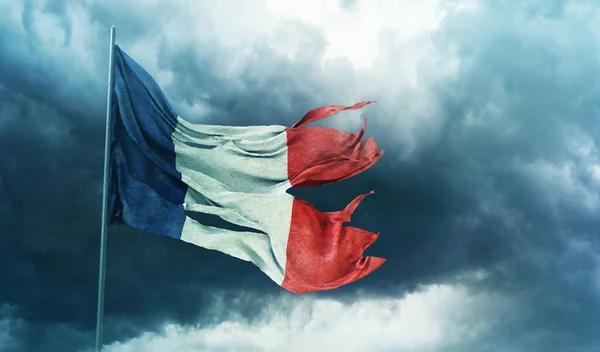 法国国旗 法国国旗 法兰西共和国国旗 — 图库照片