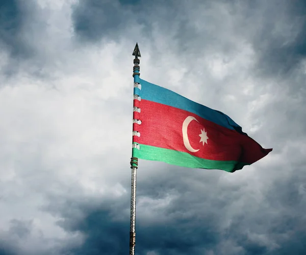 Azerbaijan Flag, Waving Azerbaijan Flag