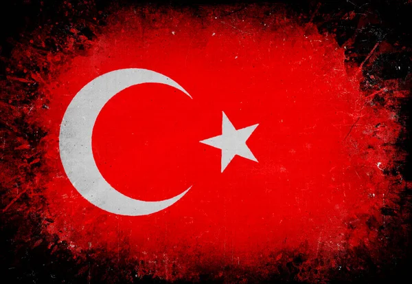 Flaga Turecka Turcy Republika Trkiye — Zdjęcie stockowe