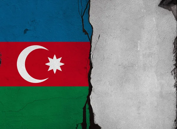 Azerbaijan Flag, Azerbaijan Flag on cracked wall
