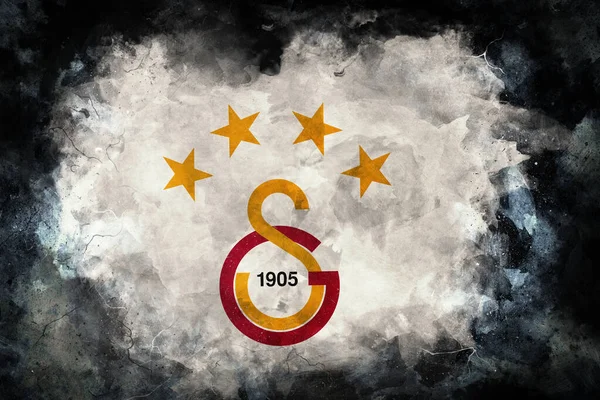 Galatasaray Flag Galatasaray Football Club Logo — Stock Photo, Image