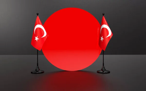 Turkiye Drapeau Turc Trkiye Stand — Photo