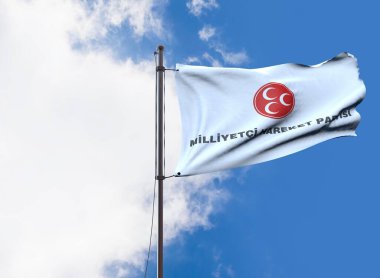 MHP, Milliyetçi Hareket Partisi - Gökyüzünde Milliyetçi Hareket Partisi Bayrağı Dalgalanıyor