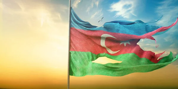 Azerbaijan, Republic of Azerbaijanflag - It is a visual design.