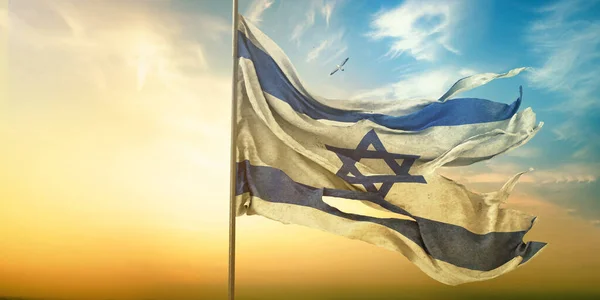 以色列国的国旗 这是一个视觉设计 — 图库照片