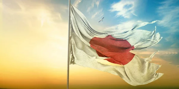 Japan Flagge Des Großen Japanischen Reiches Ist Ein Visuelles Design — Stockfoto
