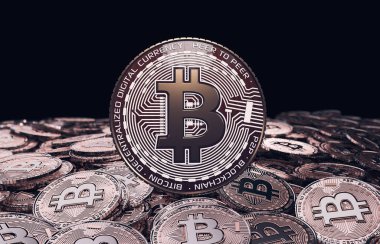 Bitcoin BTC Kripto Para Birimi. Borsa Konsepti. BTC Kripto Para Birimi Bitcoin BTC için USD