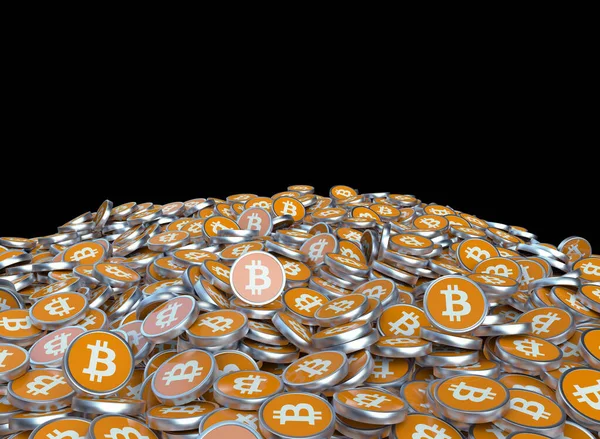 Bitcoin Btc Cryptocurrency Coins Stock Market Concept Usd Btc Cryptocurrency — Stock Photo, Image
