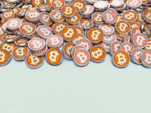 Bitcoin Btc Cryptocurrency Coins Stock Market Concept Usd Btc Cryptocurrency — Stock Photo, Image