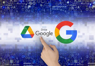 Google sürücüsü, Google simgesi - Bu bir görsel tasarım.