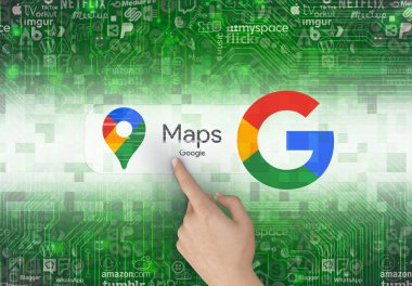 Google haritası, Google simgesi - Bu bir görsel tasarım.