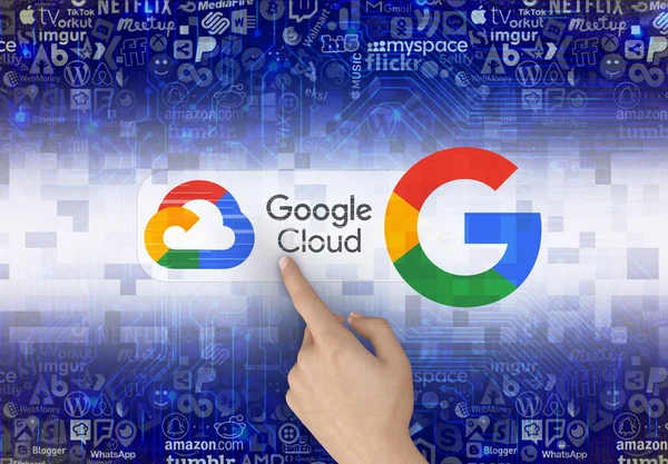 stock image google cloud, google icon - It is a visual design.