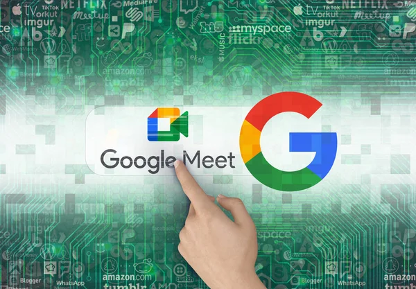 stock image google meet, google icon - It is a visual design.