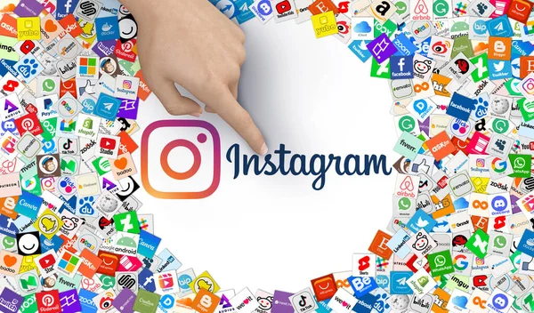 Instagram ソーシャルメディア ビジュアルデザイン — ストック写真