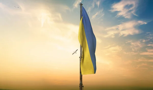 Ukraine flag - It is a visual design work.