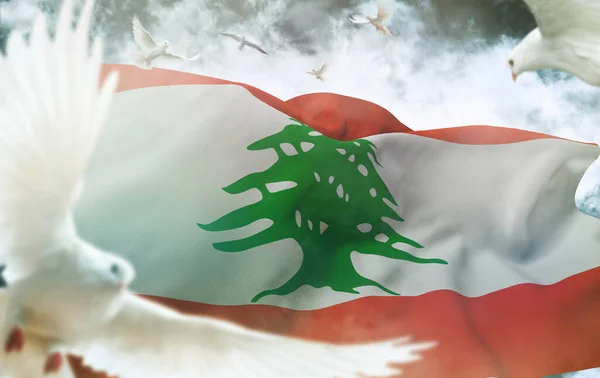 Lebanon, Lebanese Republicflag - It is a visual design work.