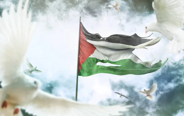 Palestine  Flag, Palestine - Jerusalem, Palestine 3D Image