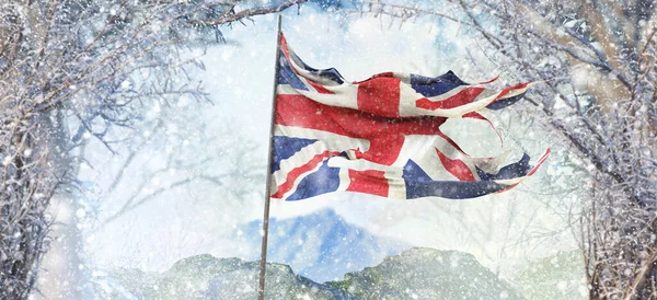 Флаг Соединенного Королевства Великобритании Северной Ирландии Произведение Визуального Дизайна — стоковое фото