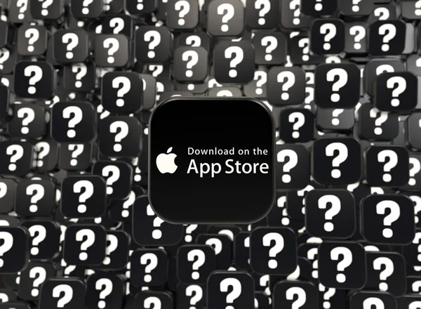 Apple Store Apple Store Logo Social Media Visual Design — Stock Photo, Image