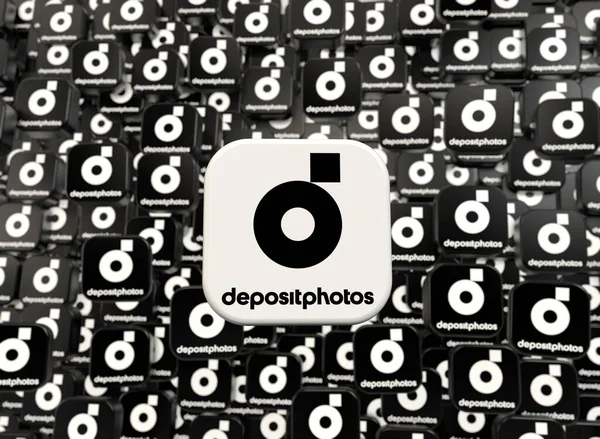Depositphotos Logotipo Depositphotos Mídia Social Visual Design — Fotografia de Stock