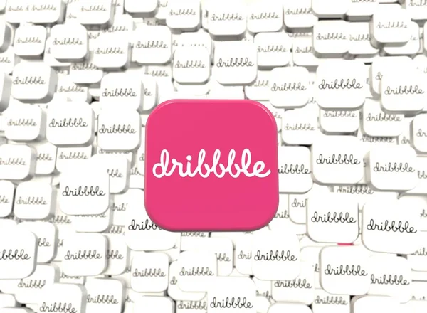 Dribbble Dribbble Logo Sociální Média Vizuální Design — Stock fotografie
