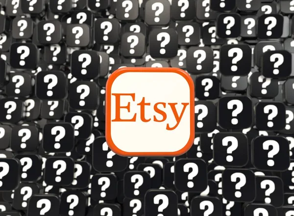 Etsy Логотип Etsy Визуальный Дизайн Социальных Сетей — стоковое фото