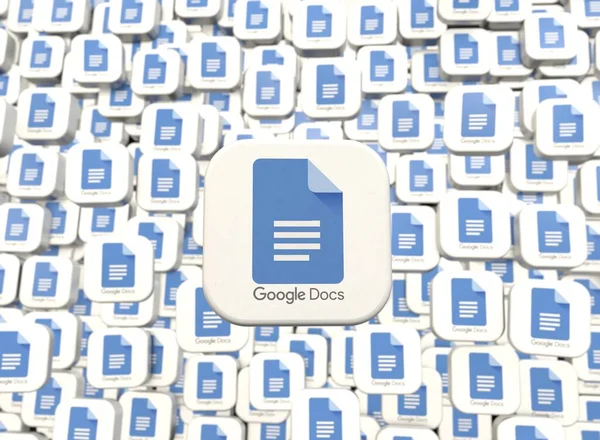 Google Docs Logo Google Docs Projektowanie Wizualne Mediów Społecznościowych — Zdjęcie stockowe