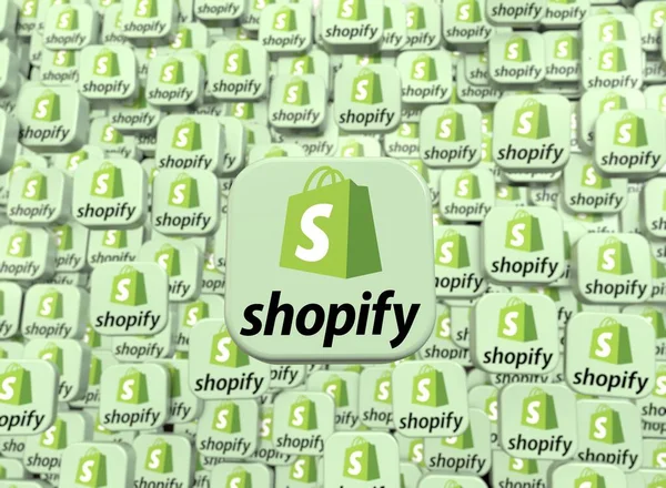 stock image Shopify - Shopify logo, social media visual design