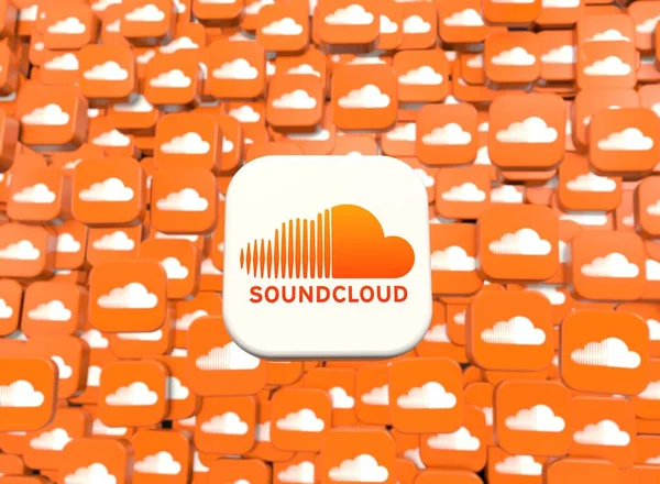 Soundcloud サウンドクラウドロゴ ソーシャルメディアビジュアルデザイン — ストック写真