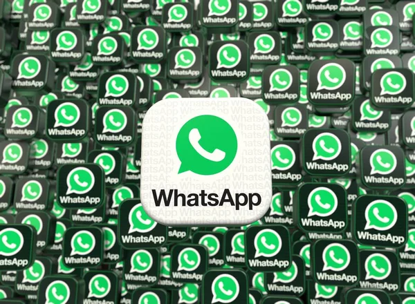 Whatsapp Logo Whatsapp Diseño Visual Redes Sociales — Foto de Stock