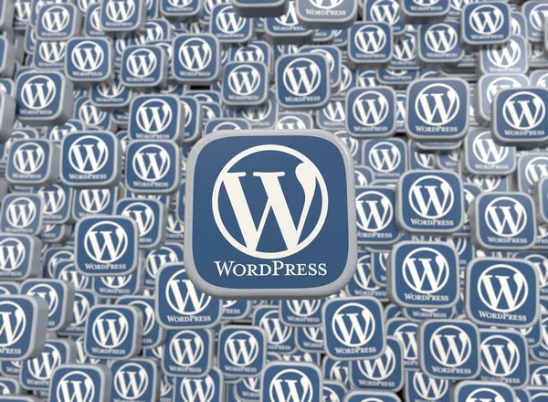 Wordpress Wordpress Logosu Sosyal Medya Görsel Tasarımı — Stok fotoğraf