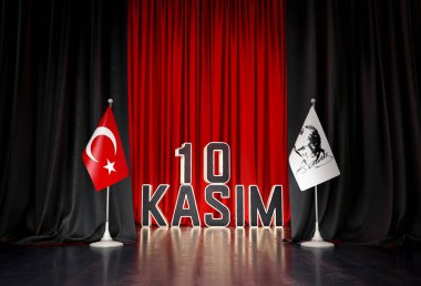 10 Kasım, Türk Bayrağı, Türkiye 3D Görsel Bayrak Tasarımı