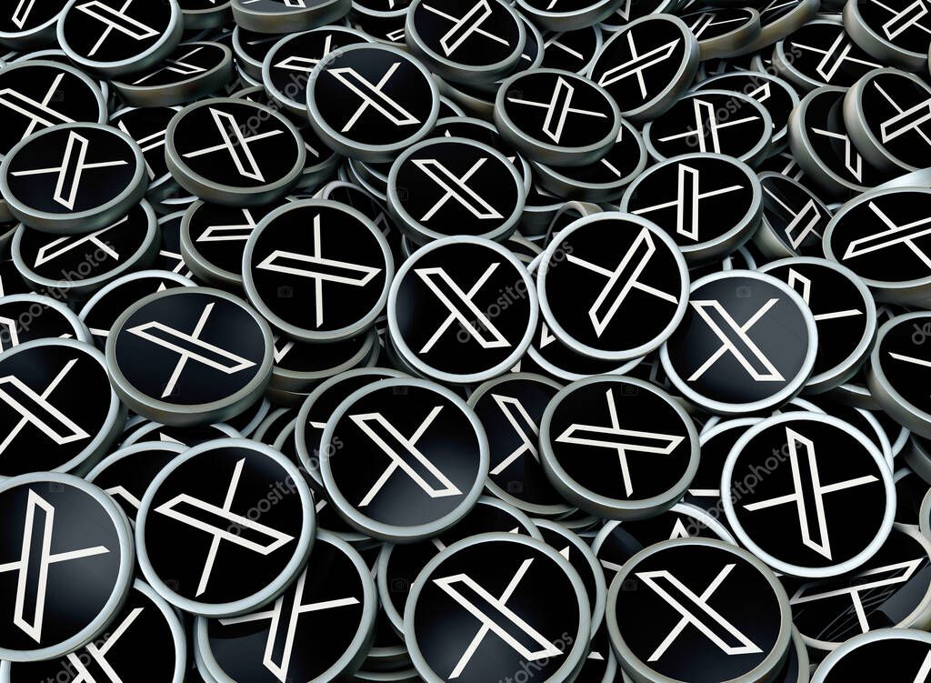 X, Twitter X Logo - 3D Visual Design