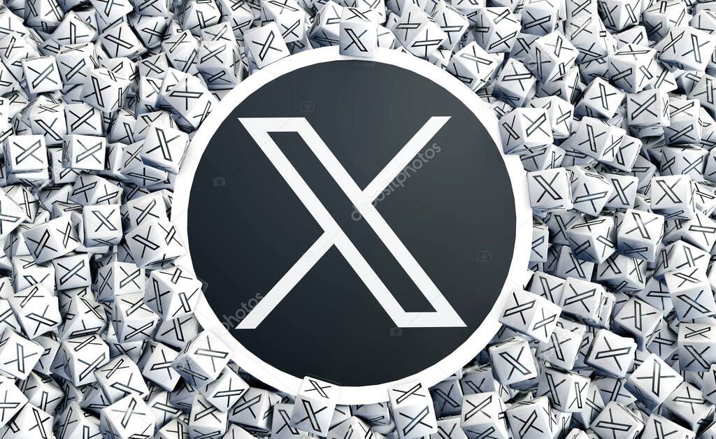 X, Twitter X Logo - 3D Visual Design