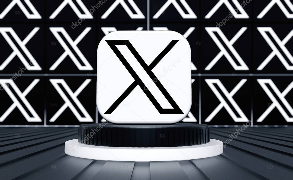 X, Twitter X Logo - 3D Visual Design