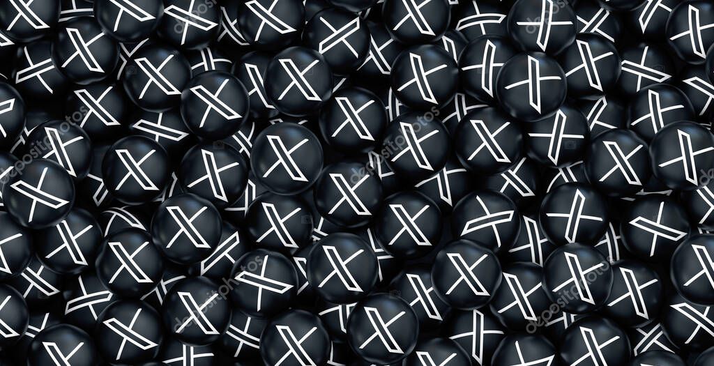 X, Twitter X Logo - 3D Visual Design
