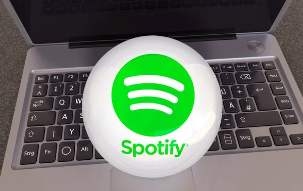 Spotify Social Media Images Background Design Rendering — Stock Photo, Image