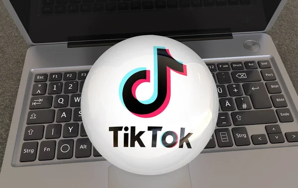 Tiktok Tiktok Logo Sociala Medier Image Sociala Medier Visuell Design — Stockfoto