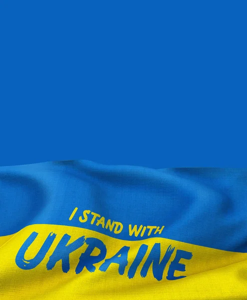 Bandera Estatal Ucrania Bandera Nacional Amarilla Azul Una Obra Diseño —  Fotos de Stock