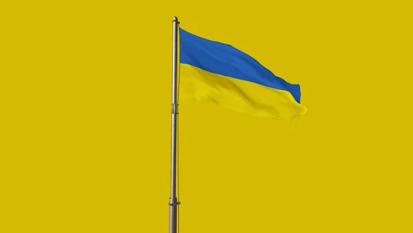 Bandera Estatal Ucrania Bandera Nacional Amarilla Azul Una Obra Diseño — Foto de Stock
