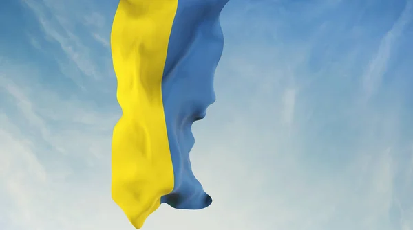 Flaga Państwa Ukrainy Żółta Niebieska Flaga Narodowa Projekt Wizualny Stambuł — Zdjęcie stockowe