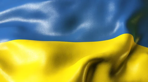 Staatsflagge Der Ukraine Gelbe Und Blaue Nationalflagge Eine Visuelle Designarbeit — Stockfoto