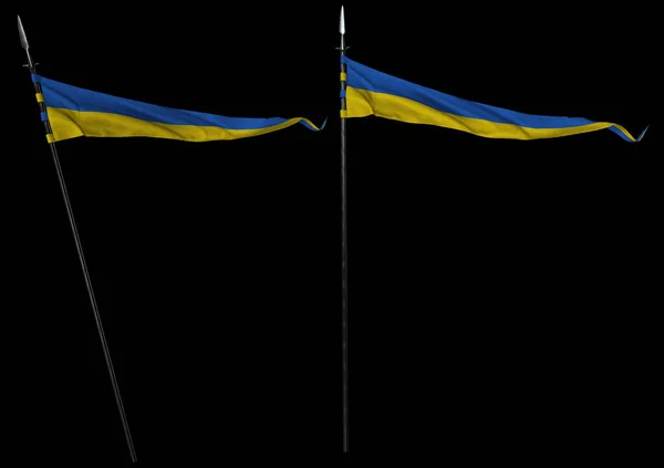 Державний Прапор України Жовтий Синій Національний Прапор Візуальна Дизайнерська Робота — стокове фото