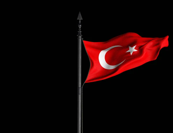 Flaga Turcji Tłumacz Turkiye Bayragi Projekt Wizualny — Zdjęcie stockowe
