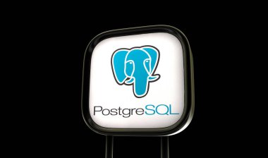 postgresql, social media images background design - (3D Rendering) clipart