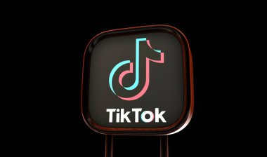 tiktok, sosyal medya resimleri arkaplan tasarımı - (3B Hazırlama)