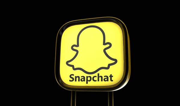 Snapchat Közösségi Média Képek Háttér Design Renderelés — Stock Fotó