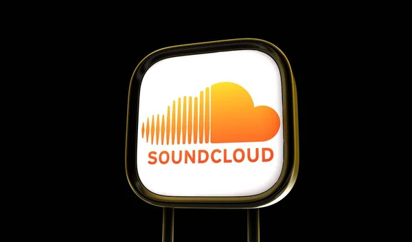 Soundcloud Imágenes Redes Sociales Diseño Fondo Rendering — Foto de Stock